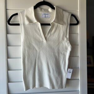 Old Navy Rib-Knit Crop Polo Sweater NWT Sz M